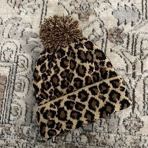 Animal Print Beanie NWOT